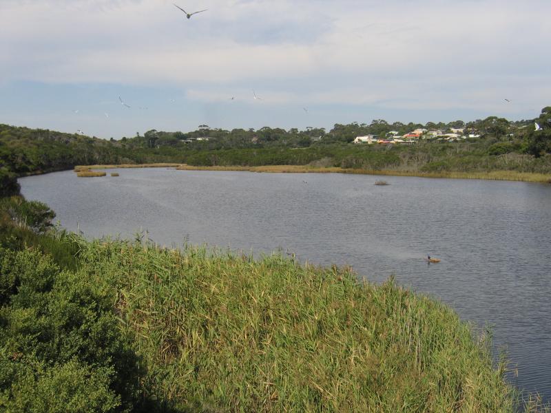 Mount Martha - Balcombe Creek area: View east along Balcombe Creek from Esplanade