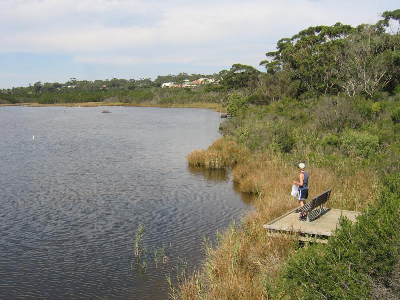 Mount Martha - Balcombe Creek area: Boardwalk and viewing platforms along Balcombe Creek near Esplanade