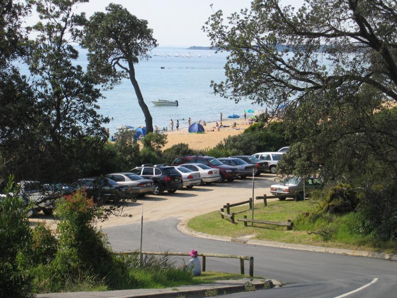 Mount Martha - Mount Martha Beach South, Kilburn Grove area: View along access road to beach, Esplanade at Kilburn Grove