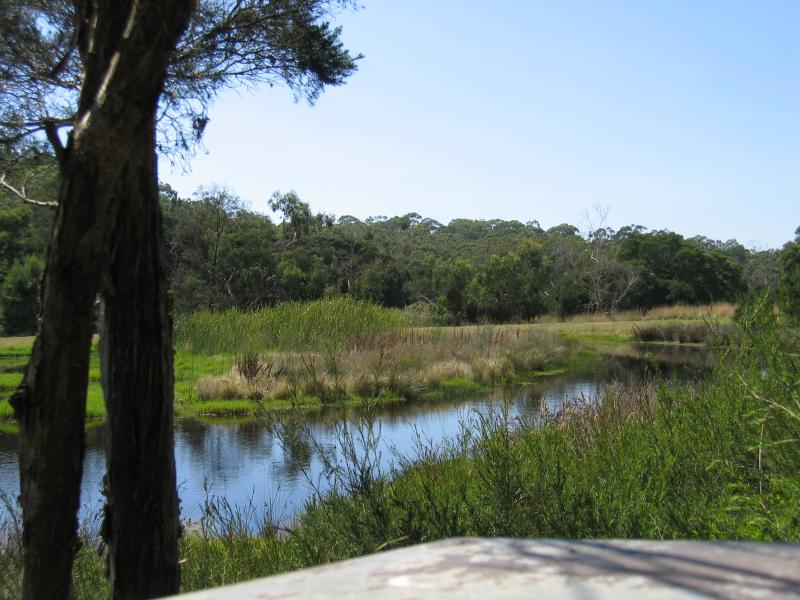 Mount Martha - The Briars Park, Nepean Highway: View across wetlands from Boonoorong Hide