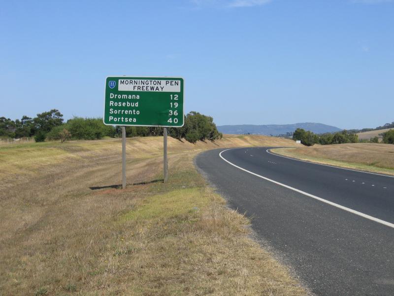 Mount Martha - Around Mount Martha: View south-west along Mornington Peninsula Freeway near Old Moorooduc Rd