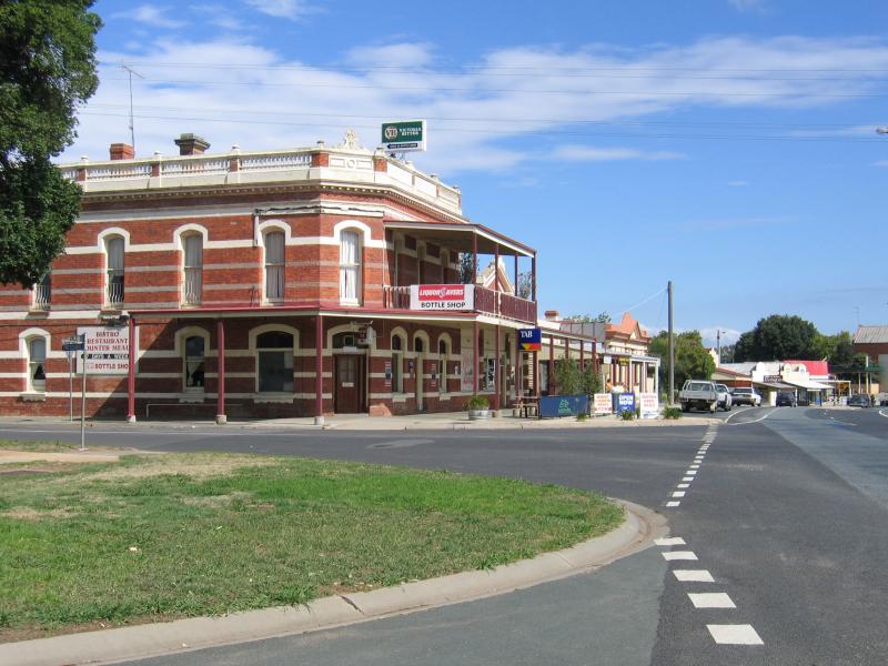 Nagambie - Commercial centre and shops, High Street: Royal Mail Hotel, corner High St and Vale St