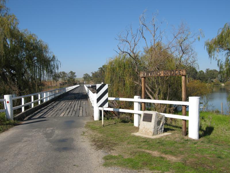 Nagambie - Kirwans Bridge, Lake Nagambie: View south-east along bridge from western bank of the lake