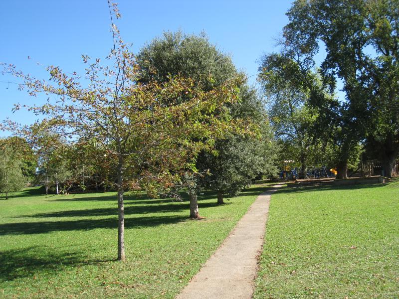 Neerim South - Neerim South Recreation Reserve, Neerim East Road: Pathway through park behind pavillion