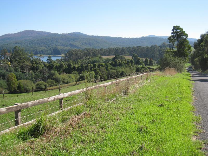 Neerim South - Wagner Road: View north-west along Wagner Rd near Tarago Reservoir