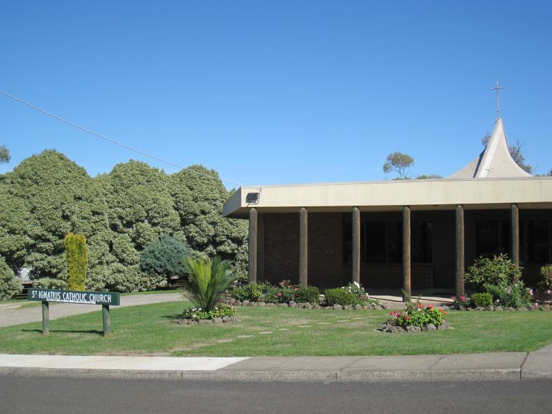 Neerim South - Main Neerim Road, southern side of town: St Ignatius church, south of Wagner Rd