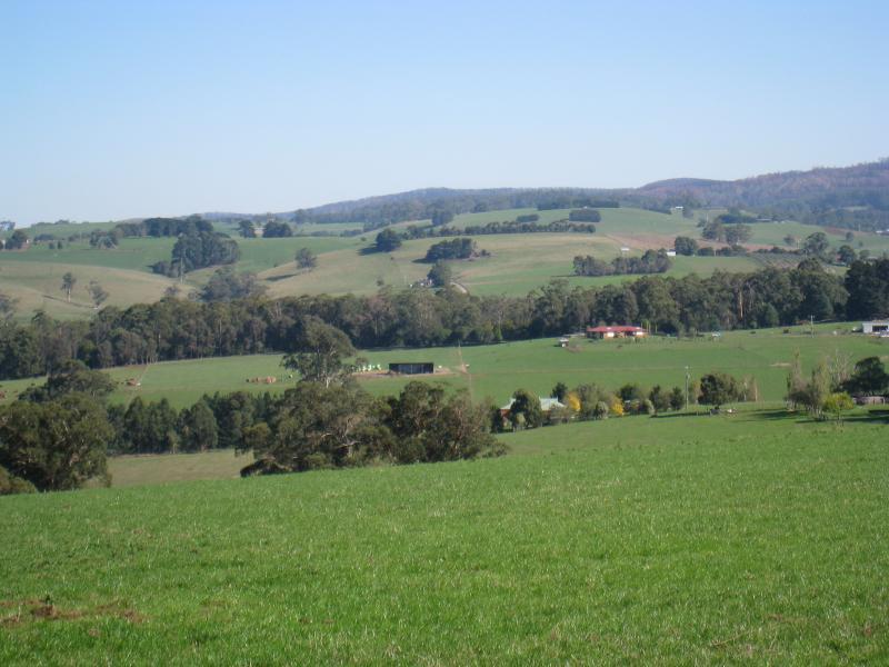 Neerim South - Main Neerim Road, southern side of town: Westerly view near town sign