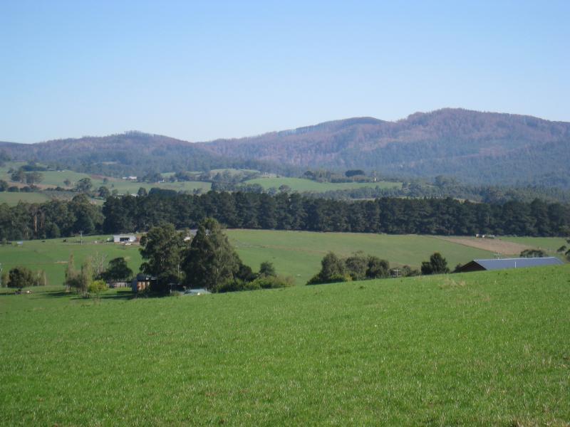 Neerim South - Main Neerim Road, southern side of town: Westerly view near town sign