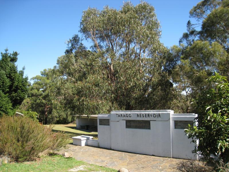 Neerim South - Tarago Reservoir Park: Tarago Reservoir sign at picnic area