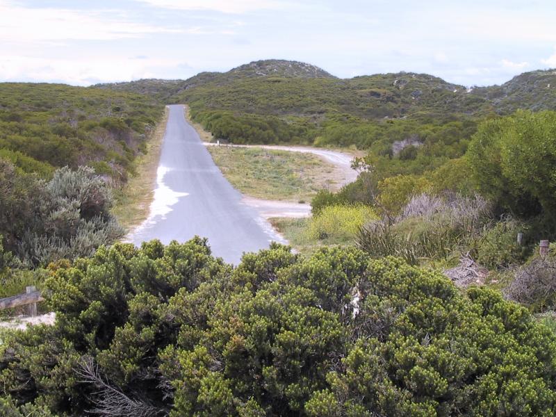 Nelson - Beach: View along Beach Rd, linking town with the coast