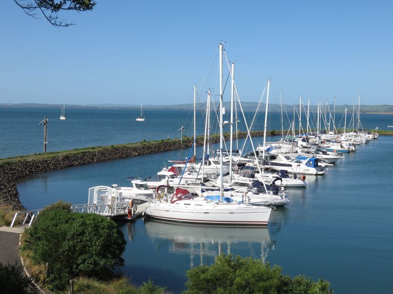 Newhaven - Marina, Seaview Street: Northern wall of marina viewed from Forrest Av