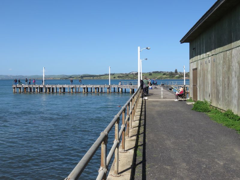 Newhaven - Newhaven Jetty at Woody Point: View along jetty from entrance