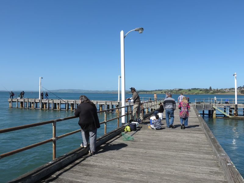 Newhaven - Newhaven Jetty at Woody Point: View east along jetty