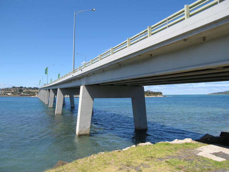 Newhaven - Phillip Island Bridge: View south-east under bridge