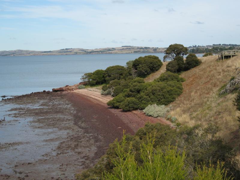 Newhaven - Churchill Island: View south along coast between Observation Point and Point Pickersgill