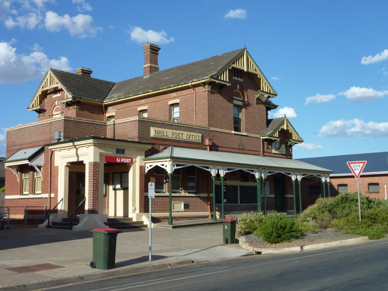Nhill - Shops and commercial centre, Victoria Street and Nelson Street: Nhill Post Office, Nelson St opposite Victoria St