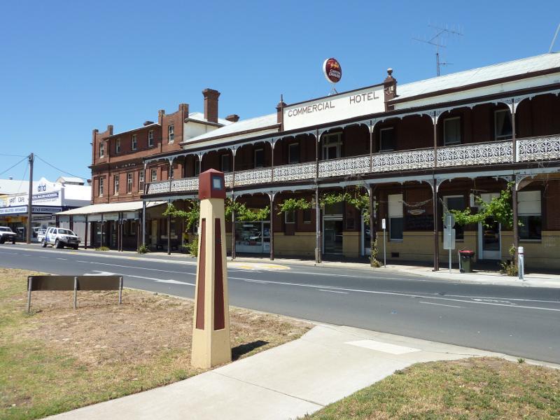 Nhill - Shops and commercial centre, Victoria Street and Nelson Street: Commercial Hotel, southern side of Nelson St just east of Victoria St