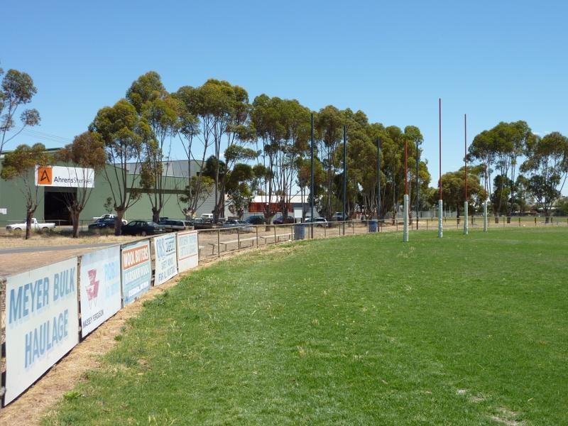 Nhill - Davis Park, Davis Avenue: View along edge of oval