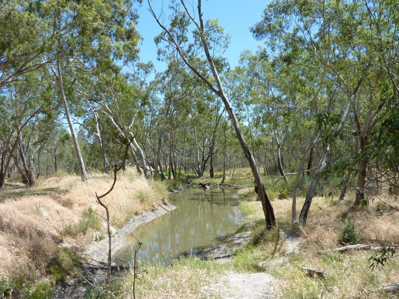 Nhill - Northern side of Lake Nhill at boat ramp off Campbell Street: Inlet off northern corner of lake