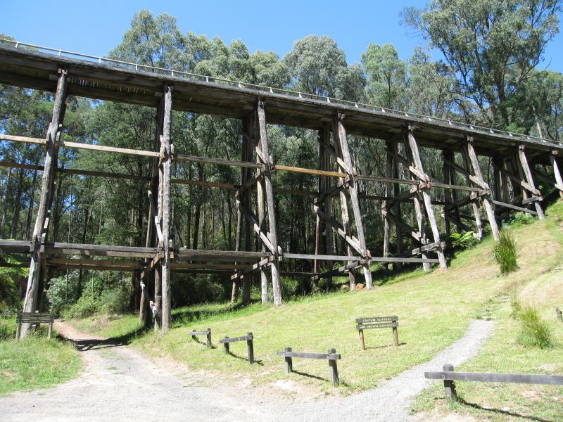 Noojee - Trestle Bridge, Mount Baw Baw Road: At car park at base of trestle bridge