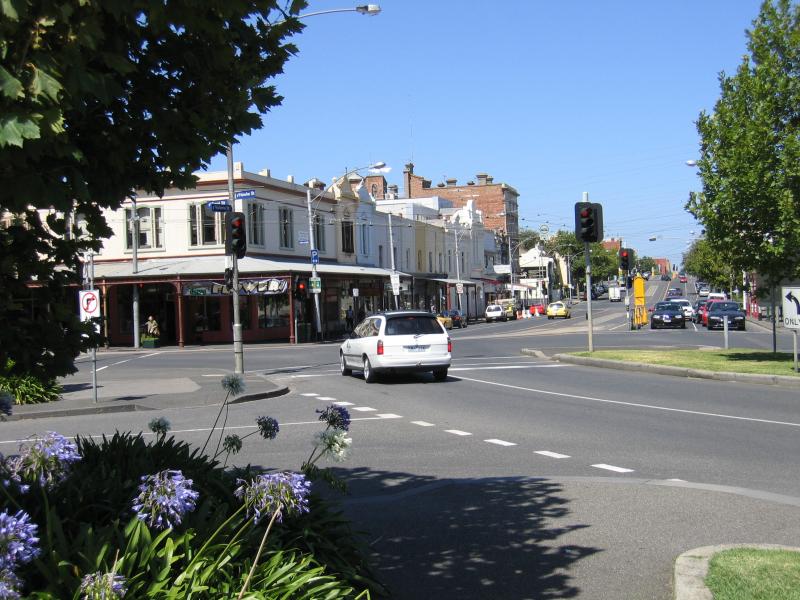North Melbourne - Around Victoria Street: View east along Hawke St towards Errol St and Victoria St