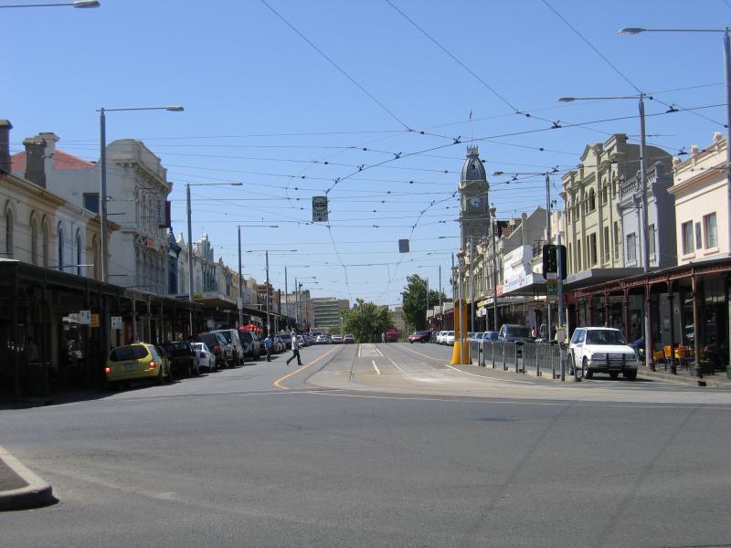 North Melbourne - Errol Street shops - View north along Errol St at Victoria St