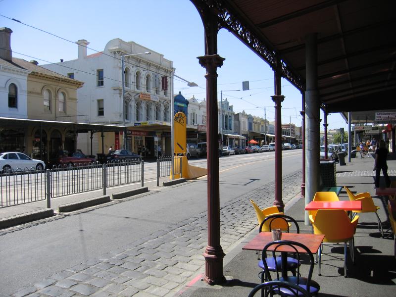 North Melbourne - Errol Street shops - View north along Errol St near Victoria St