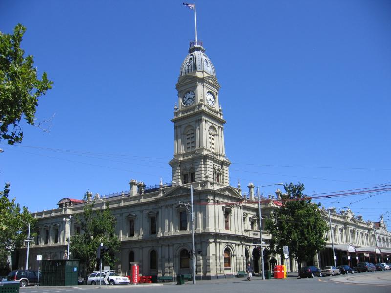 North Melbourne - Errol Street shops - North Melbourne Town Hall, Art House and post office, corner Errol St and Queensberry St