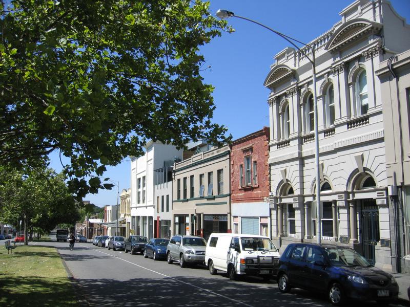 North Melbourne - Errol Street shops - View north along Errol St near Purcell St
