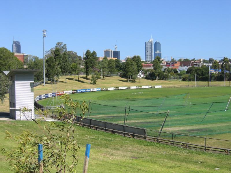 North Melbourne - North Melbourne Cricket Ground and surroundings: View across cricket ground