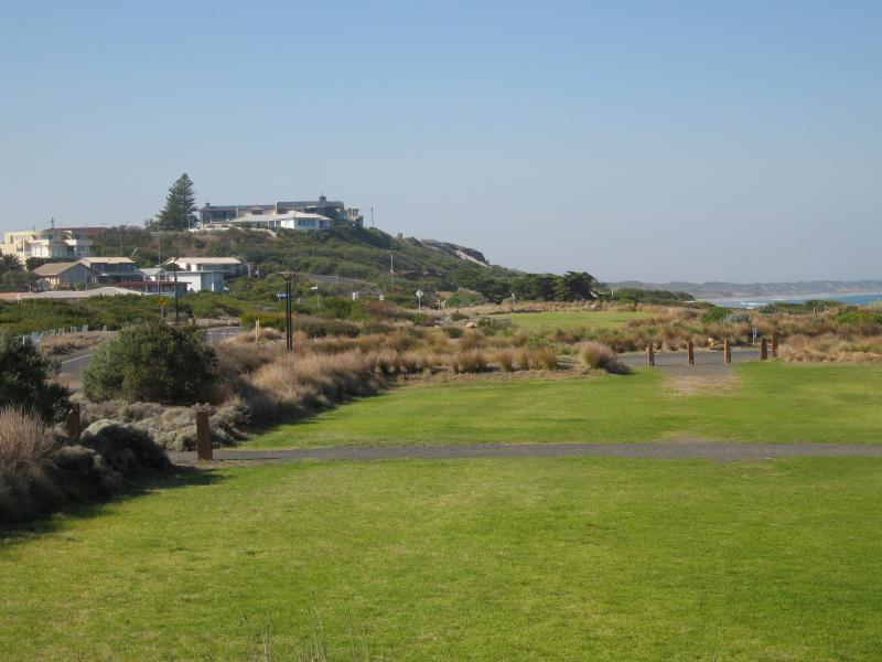 Ocean Grove - Surf Beach along Surf Beach Road and at Ocean Grove Surf Life Saving Club (SLSC): Lawns between Surf Beach Rd and beach