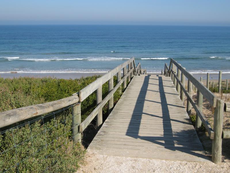 Ocean Grove - Beach at end of Bonnyvale Road - Walkway and steps down to beach