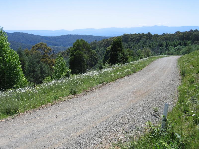 Olinda - Valley Picnic Ground, Boundary Road: View north along Silvan Rd