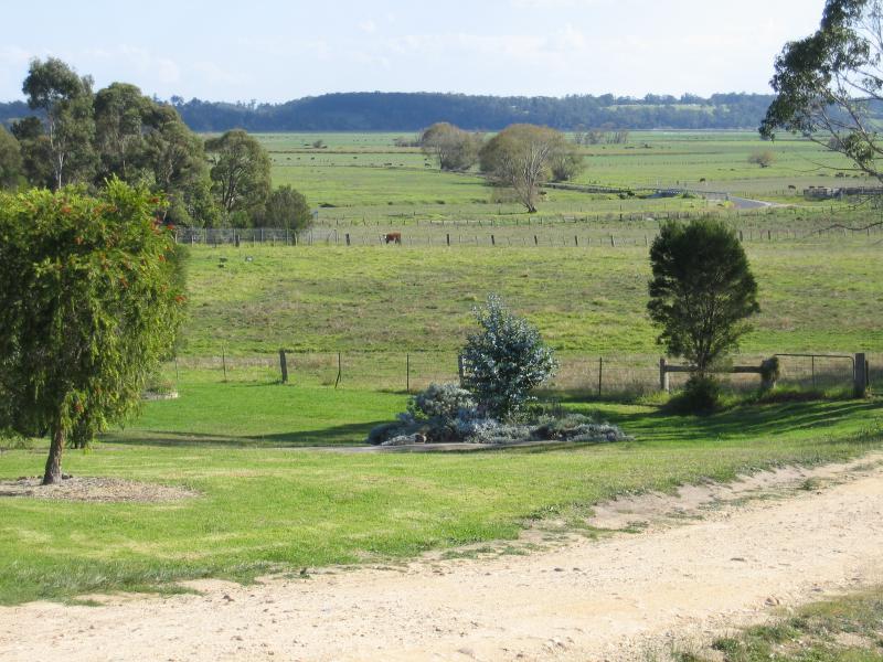 Orbost - Sensory Garden, Forest Road: View south-west across countryside from Forest St at Salisbury St