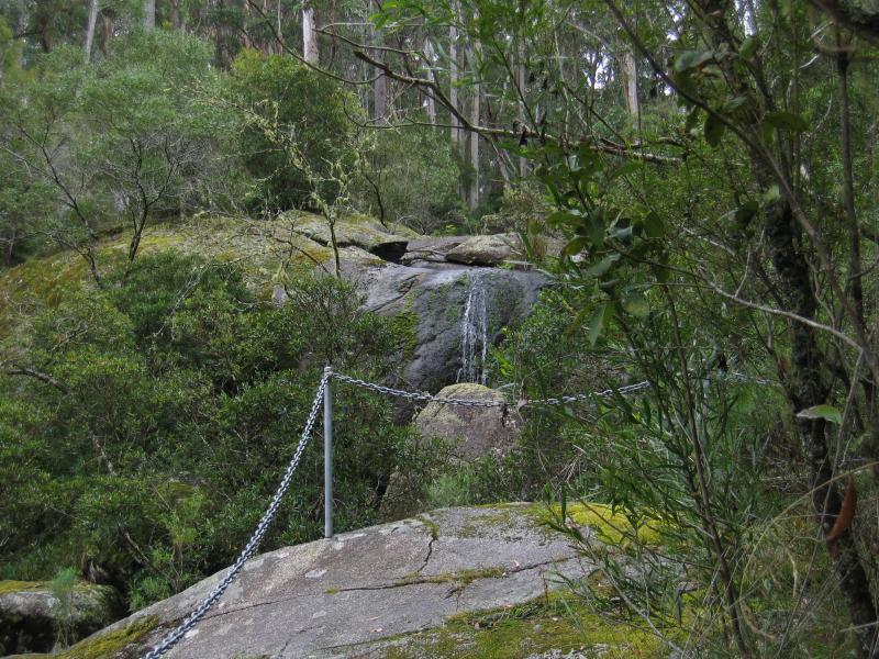 Orbost - Murrungower Forest Drive: View of Little Cabbage Tree Creek Falls from walking track