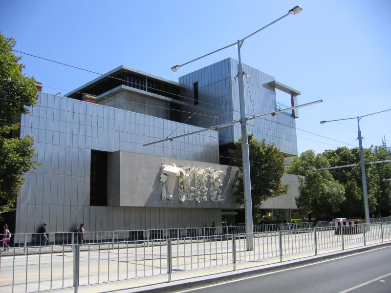 Parkville - University of Melbourne - View north along Swanston St towards Ian Potter Museum of Art