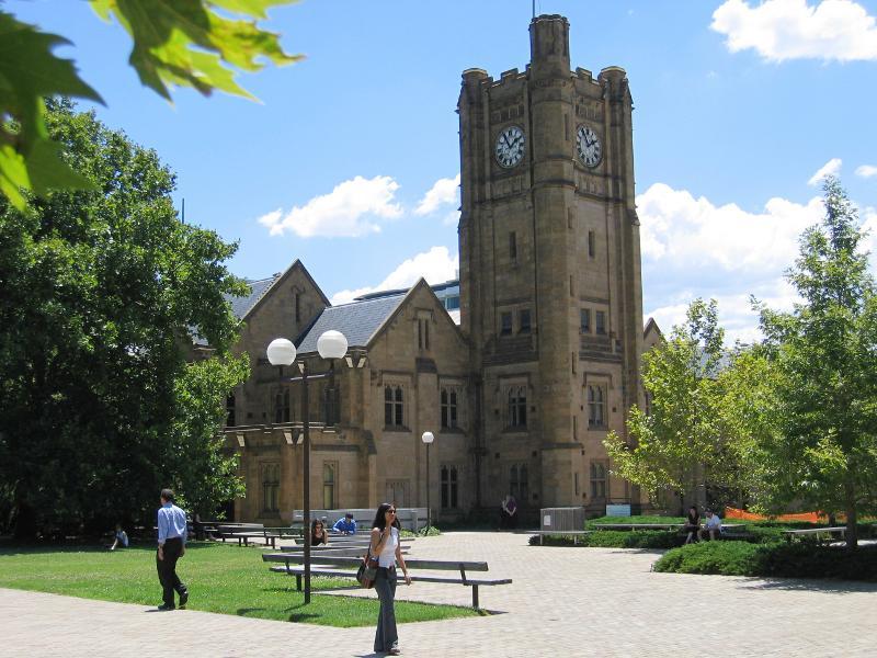 Parkville - University of Melbourne: Clock tower at Old Arts Building