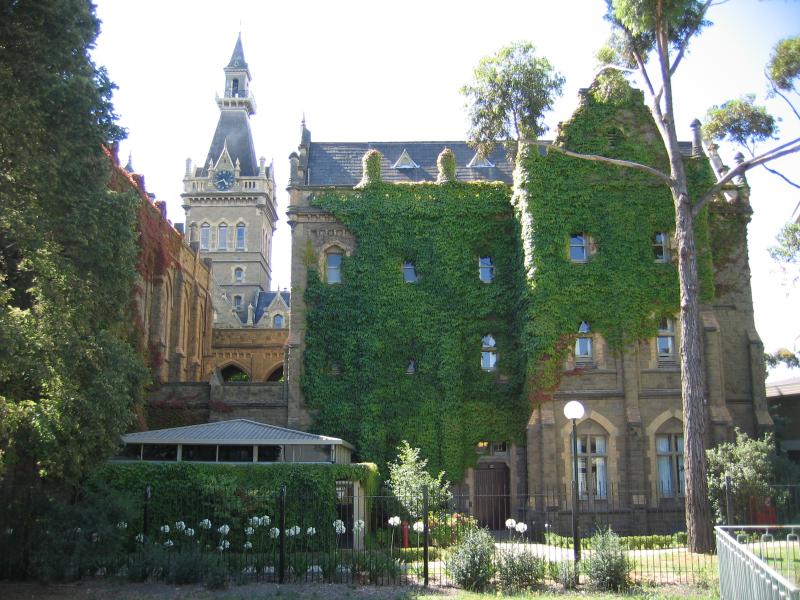 Parkville - University Cricket Ground and surrounding colleges: View towards Ormond College from cricket ground