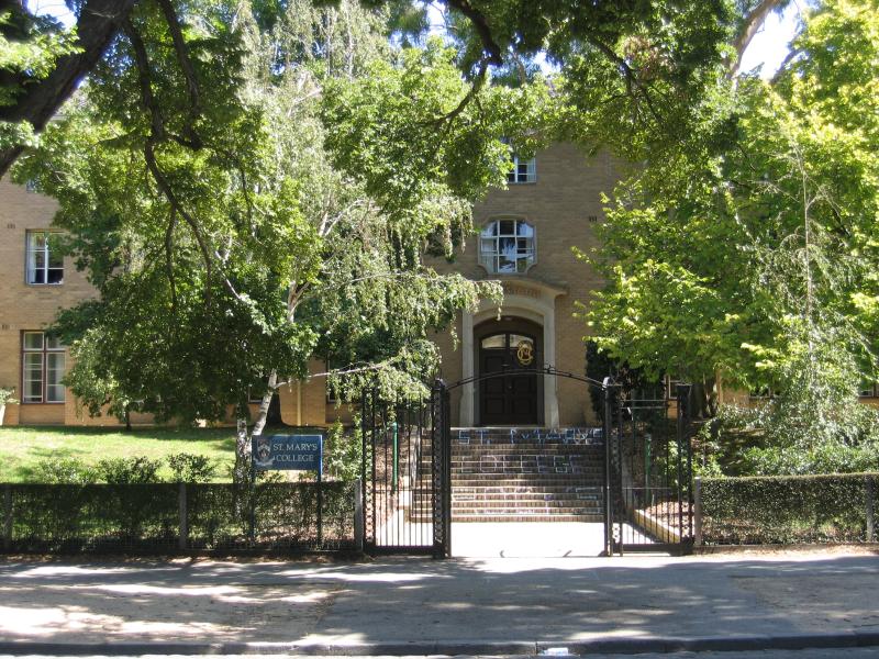 Parkville - University Cricket Ground and surrounding colleges: St Marys College, Swanston St