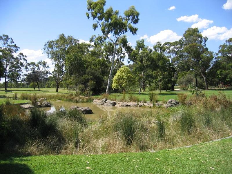 Parkville - Royal Park, Australian Native Garden, Gatehouse Street at The Avenue: Lake