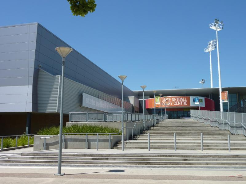 Parkville - Royal Park, State Netball Hockey Centre and surroundings: Entrance to State Netball Hockey Centre