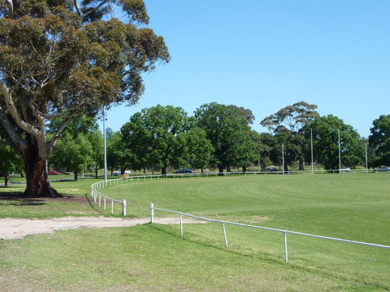 Parkville - Royal Park, ovals and golf course: Southerly view across Brens Oval