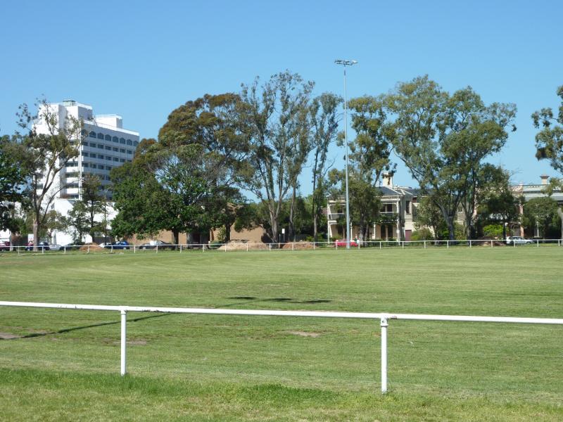 Parkville - Royal Park, ovals and golf course: Easterly view across H.G. Smith Oval