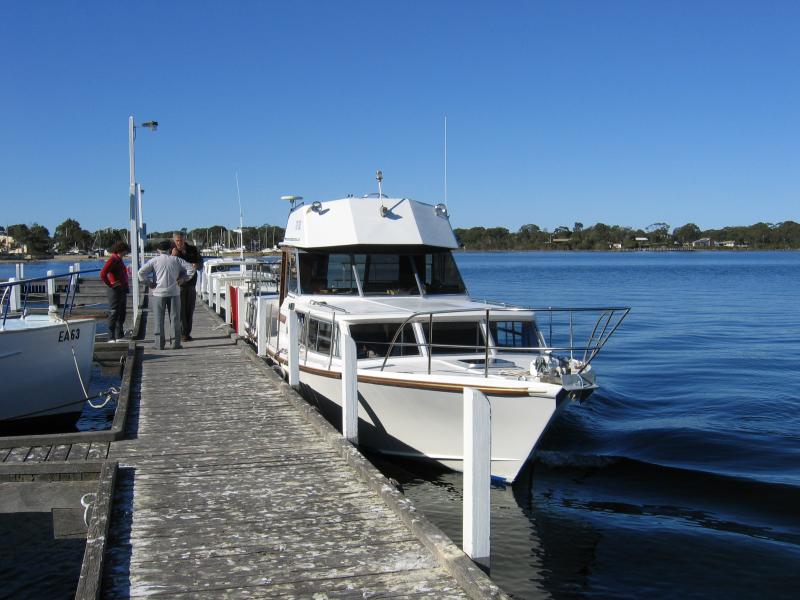 Paynesville - Southern coast and foreshore: Boats moored at the jetty