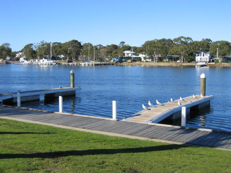 Paynesville - McMillans Strait foreshore: View across to Raymond Island from foreshore