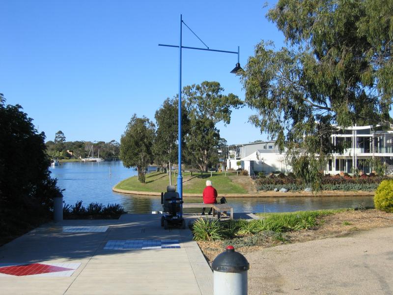 Paynesville - Burrabogie Island area: View across Toonalook Waters to Burrabogie Island from eastern end of Canal Rd