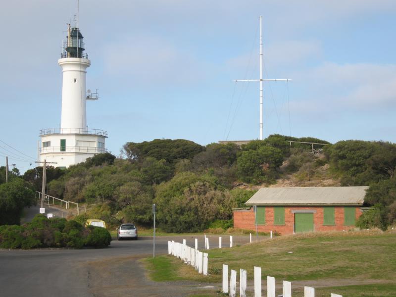 Point Lonsdale - Point Lonsdale Lighthouse: View towards lighthouse from car park at southern end of Pt Lonsdale Rd