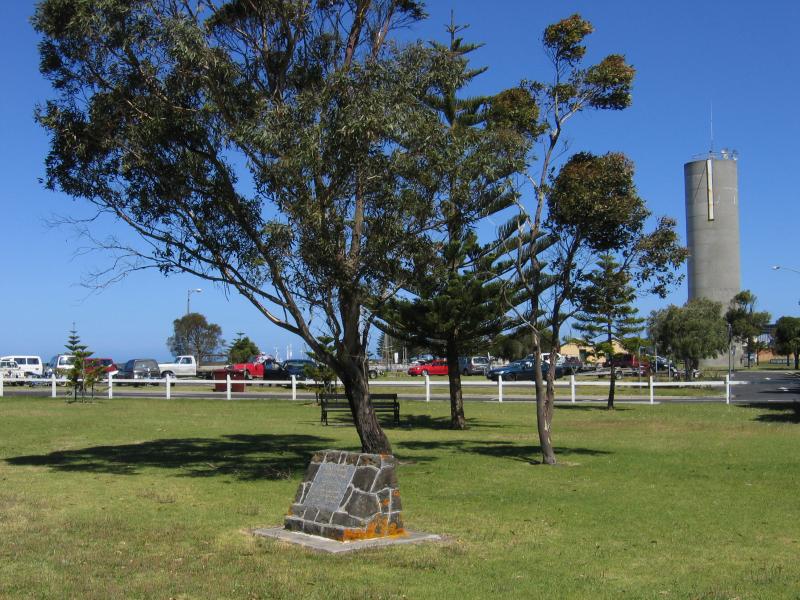 Port Albert - Memorial Park and boat ramp, corner Wharf Street and Bay Street: Gardens at boat ramp car park
