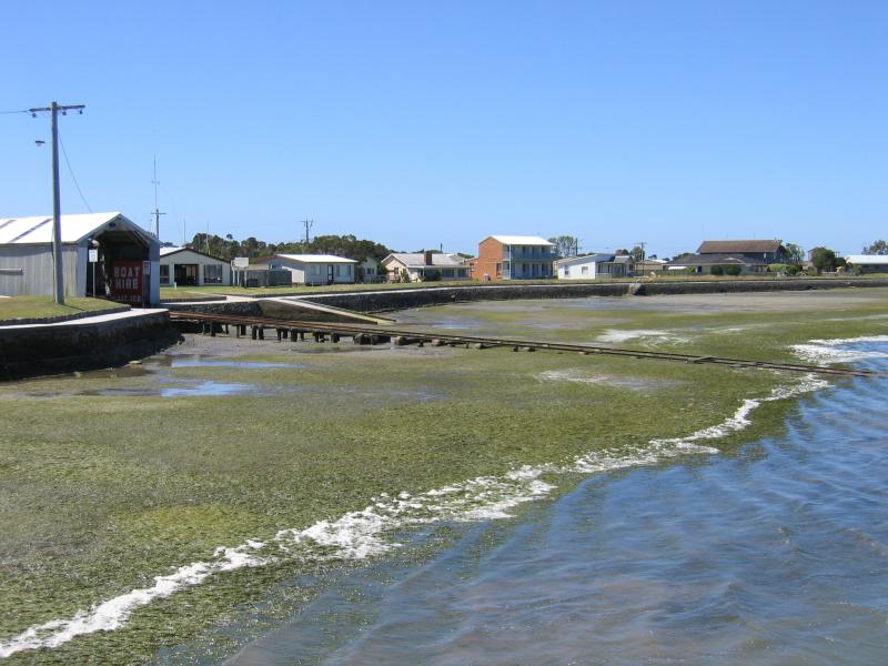 Port Albert - Rutter Park, Bay Street: View north-east along coast from jetty