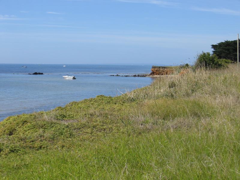Portarlington - The Esplanade coastal road: View east along coast, The Esplanade near Fairfax St